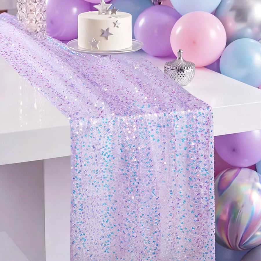 chinois table violet paillettes mariage anniversaire élégante festive decoration 30cm large