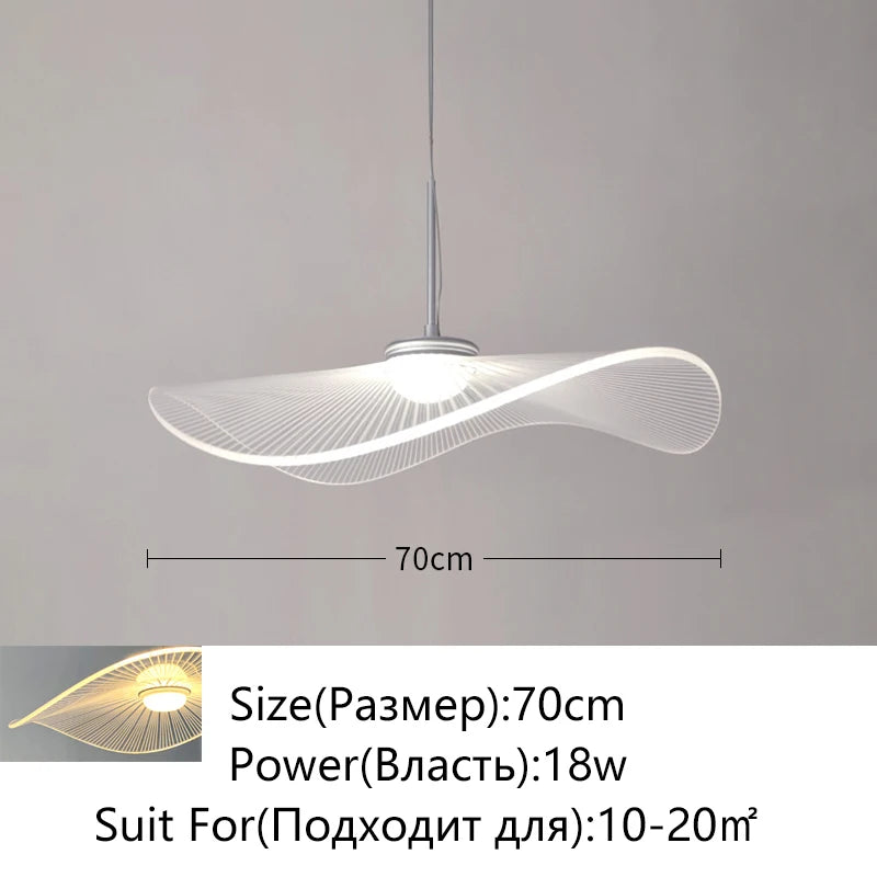 lampe suspendue contemporaine blanc ligne radiale minimaliste chambre salon étude