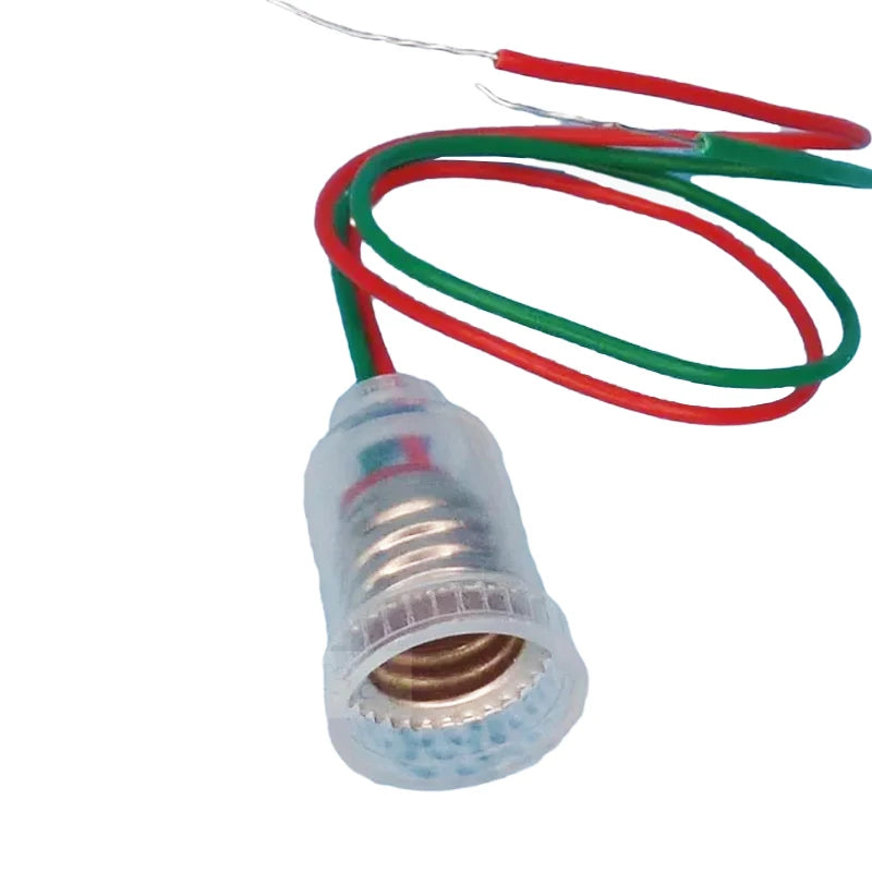 miniatures lampes led fil électrique blanc rouge vert doré filetées industrielles technique éducatives
