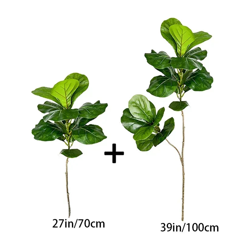 Plante artificielle ficus grande feuilles vert moderne décoration extérieure intérieure 100cm 150cm