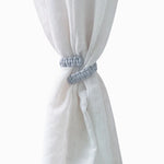 anneaux rideau tissés main rustique beige clair opacité pièces textile artisanal