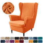 housse fauteuil oreilles velours extensible repose pied salon salon chambre