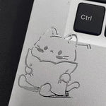 sticker autocollant 3d dessins animés chat noir blanc décoration téléphone diy illustration simple