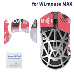 souris jeu antidérapante pads adhésifs géométriques noir blanc gris bleu rouge moderne ergonomique gaming