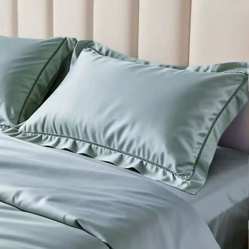 taies d'oreiller eucalyptus lyocell violet clair uni rafraichissante été moderne non toxique 2pcs 48x74cm