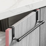 porte serviettes mural noir lisse moderne clips cuisine serviettes blanches salle bain sans perçage