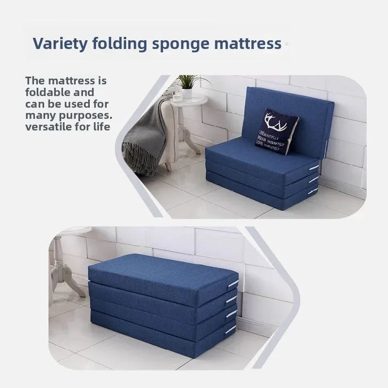 matelas pliant portable éponge tapis couchage sol noir moderne fonctionnel