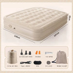 matelas gonflable air épais 13 pouces beige clair tapis sol moderne pompe électrique sac