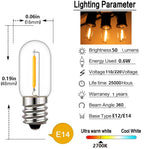 ampoule led filament transparente dorée vintage e12 e14 220v blanc chaud 2200k 25000h