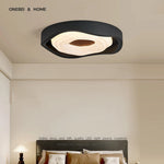 luminaire moderne minimaliste noir crème marron concentrique semi transparent chambre salon