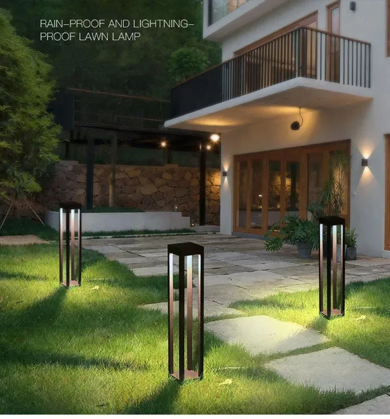 luminaire extérieur moderne led ip68 jaune ambre facile jardin minimaliste