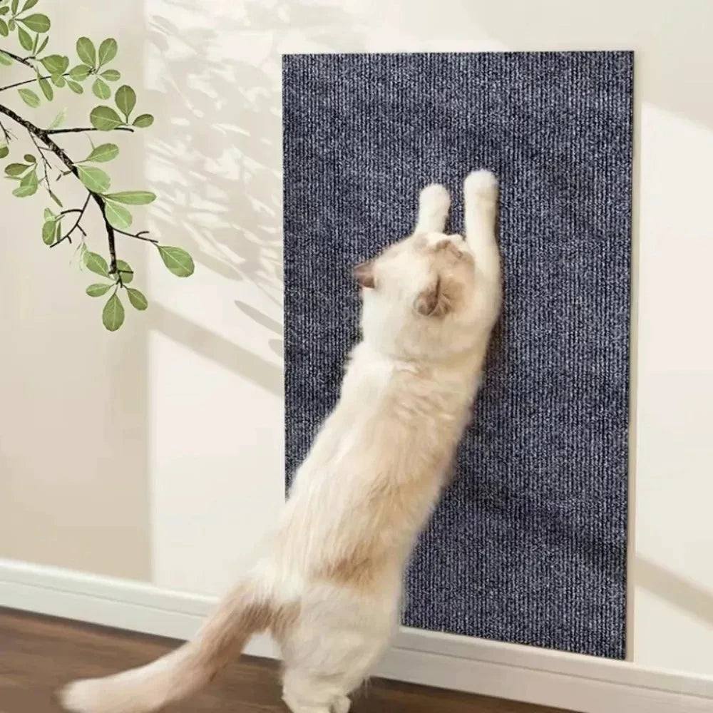 tapis protection meubles adhésif gris texture tissée moderne 60x200cm anti griffures chat