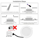 plafonnier led blanc moderne 6w 9w 12w 18w 24w 220v clips instructions