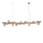 suspension lumineuse moderne doré blanc boules métalliques sphères translucides câble fixé nordique éclairage intérieur