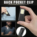 lampe poche rechargeable led portable clip noir cordon usb camping travail moderne