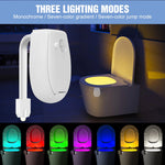 lampe toilette capteur mouvement blanc moderne adhésif interrupteur veilleuse led rgb rechargeable batterie aaa