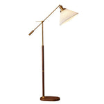 lampe sol moderne or bois ampoule e27 plissée base circulaire hauteur 125cm