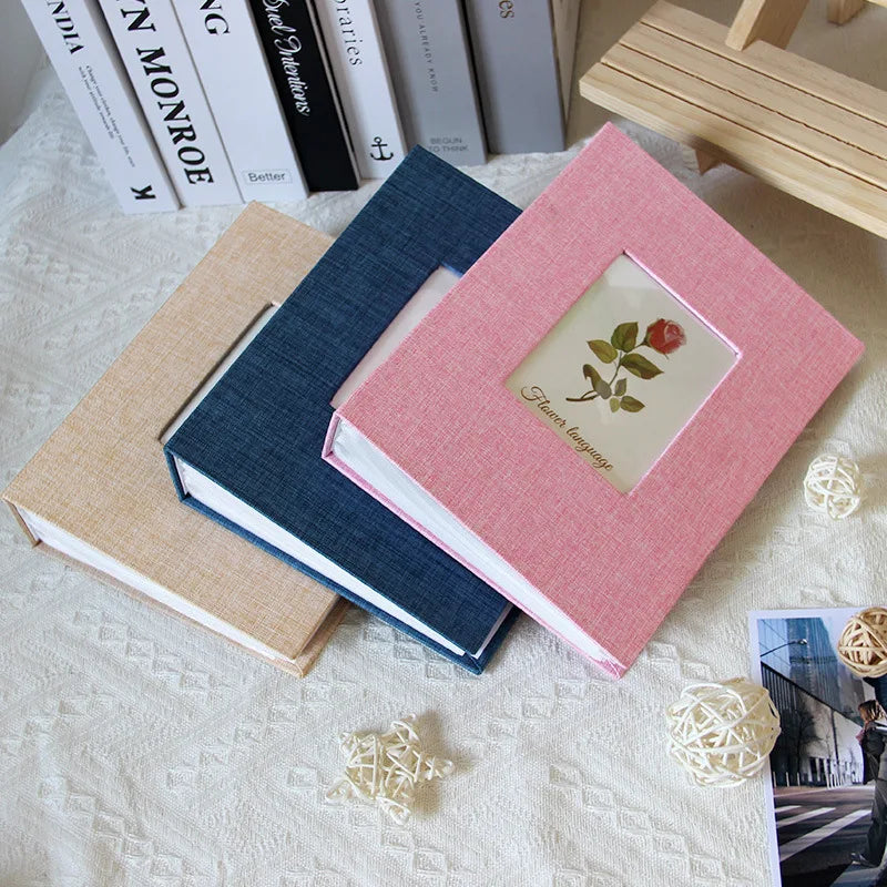 album photo tissu texturé noir gris rouge rose beige vert bleu decoratif floral 22cm