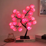 décoration noël lampe arbre rose led usb alimentée blanc multicolore contemporain minimaliste