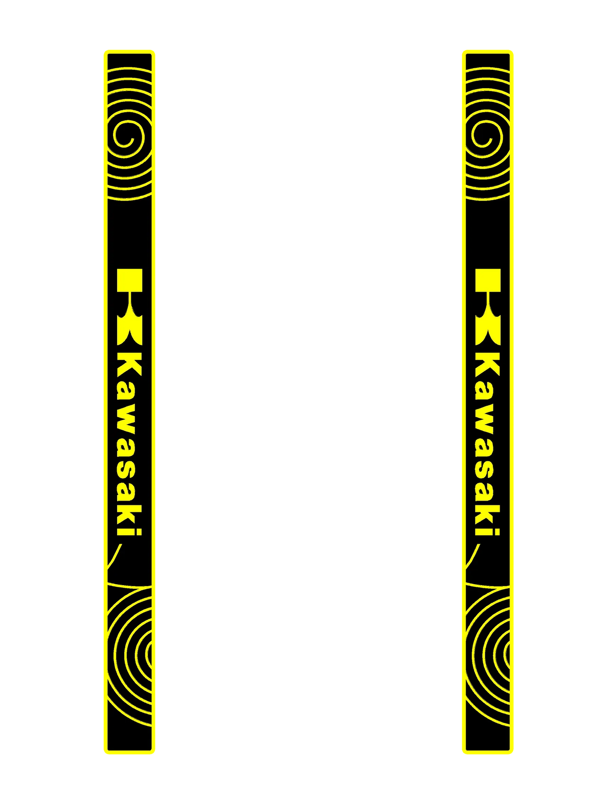 pad pédale personnalisé noir jaune logo kawasaki motifs géométriques sportif antidérapant surf thuyềnvangstakmat