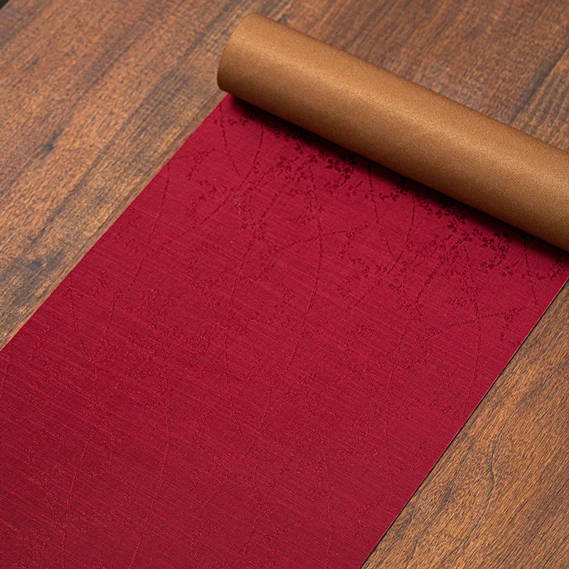 serviettes table chinoises classiques fleurées opaques bleu clair marine marronclair marronn foncé 150cm 200cm
