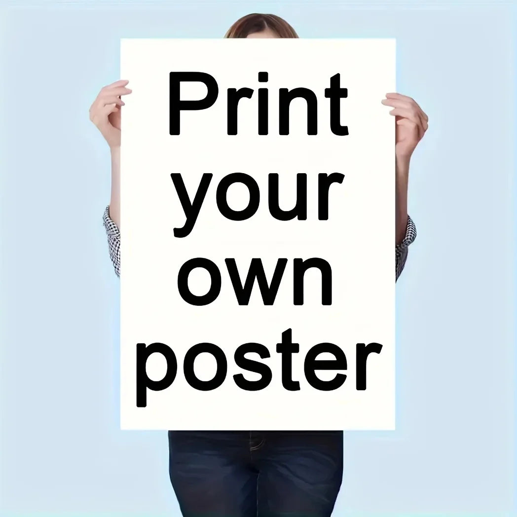 affiche personnalisable imprimée toile coton blanc imprimé décoration mur rectangle vertical