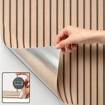 revêtement mural autoadhésif moderne lignes verticales beige noir résistant lhumidité