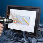 projecteur led rgb 220v ip66 étanche noir moderne bras articulé cordon long