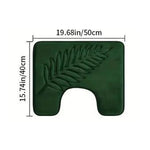 tapis sol mousse mémoire forme bleu marine gris vert feuilles palmier relief moderne large