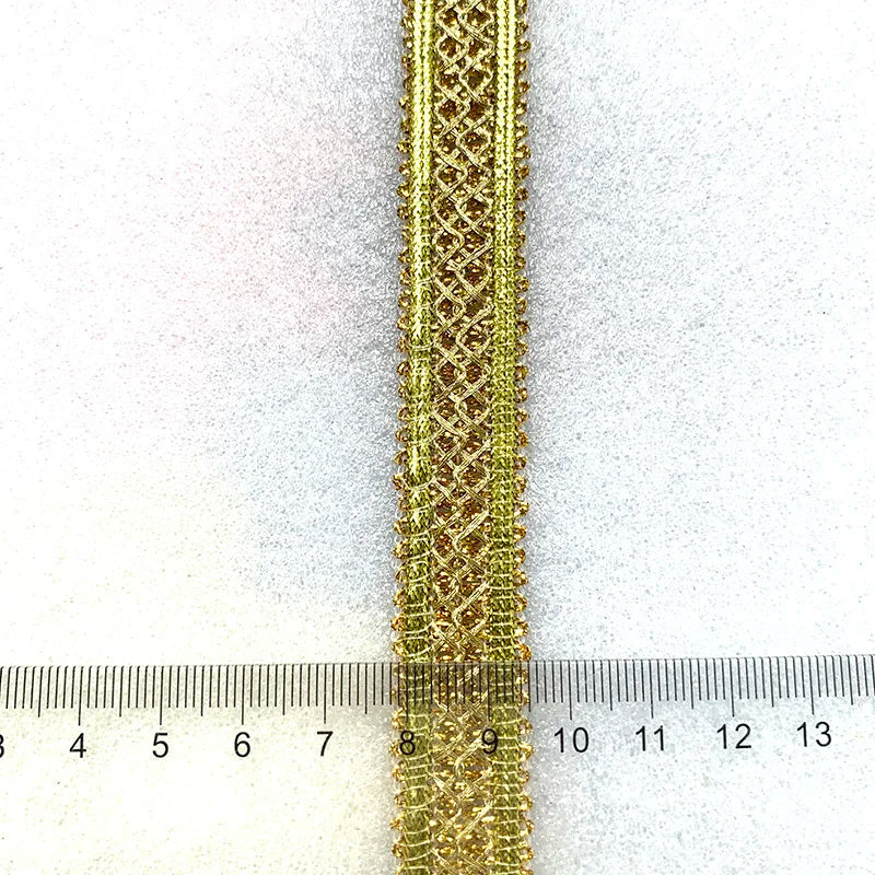 rubans métalliques or argent décoration mariage dentelle fine polyester brillants 5mètres largeur10mm styleélégant