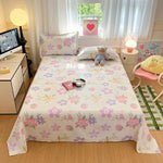 drap lit coton motif animal géométrique moderne gris clair rose pâle