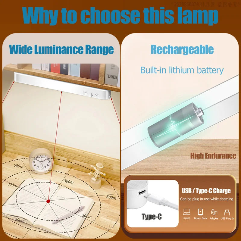 lampe led rectangle blanc texture grille hexagonale moderne sans fil rechargeable tactile 30cm longueur