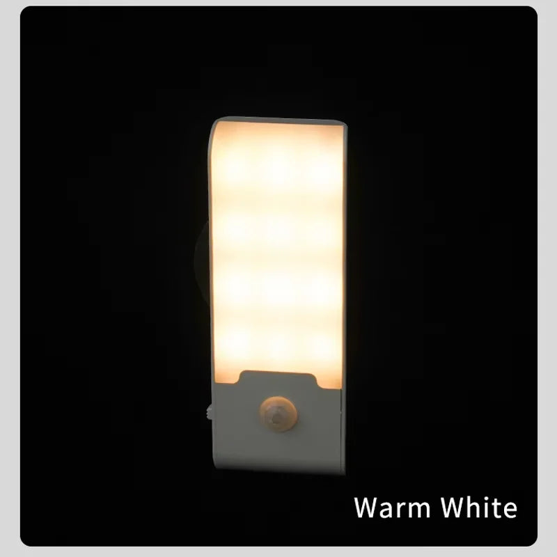 lampe nuit capteur mouvement rechargeable adhésif blanc moderne flux lumineux minimaliste