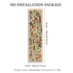 tapisserie vintage fleurs sauvages motif champignons multicolore deco murale salon entrée polyester rectangle