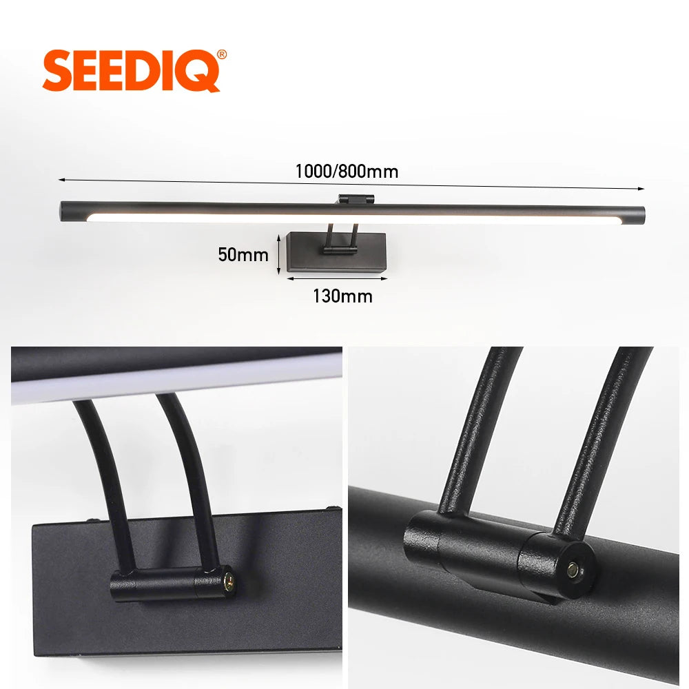 lampe led moderne noire 800mm 15 lumières clips facile chambre cuisine salon