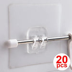 clip adhésif transparent moderne 6cm 6cm plusieurs pièces fixations murales PVC