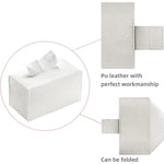 boîte mouchoirs simili cuir moderne blanc salon nuit vanity organizer support comptoir rembourrage hygiène
