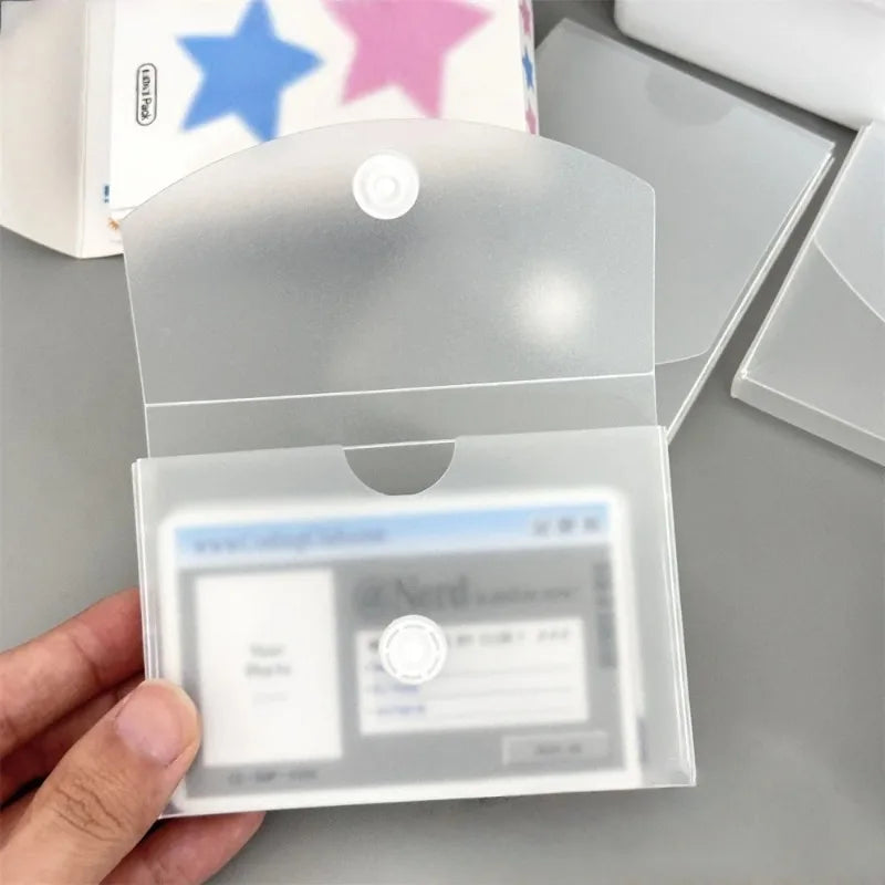 porte cartes transparent moderne cartes photos document protection rangement efficace