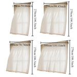 rideau moderne semi transparent polyester motifs petits points colorés salon chambre 150cm 200cm 250cm