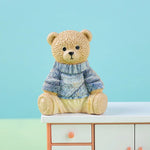 figurine résine ours peluche moderne détaillée couleur multiple décoration jardin anniversaire accessoire diy