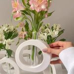 vases céramique blancs vases silicone tubes essai plateau compartiments hydroponiques fleurs modernes