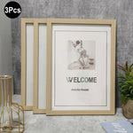 cadre photo bois rectangulaire contemporain mur table motifs floraux abstraits