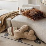 housse coussin beige marron motif rayé texture douce moderne opacité jacquard polyester décoration canapé