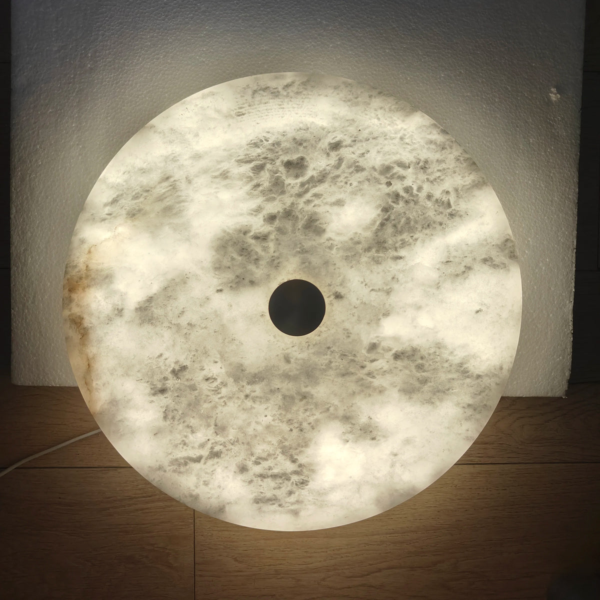 lampe moderne marbre naturel blanc beige brun doré cuivre led cuisine chambre salle manger