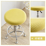 couvre siège moderne rayures horizontales bleu marine jaune vert rose clair adhésif élasthanne polyesterôtel