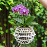 boule culture plante plastique blanc grille circulaire moderne suspendue jardin drainage transparent opacité