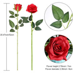 bouquet roses artificielles blanc rouge feuilles vertes classique decoration maison anniversaire saint valentinintérieur