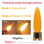 lampe led flash orange moderne adhésif 3v 1800k décoration anniversaire camping restaurant