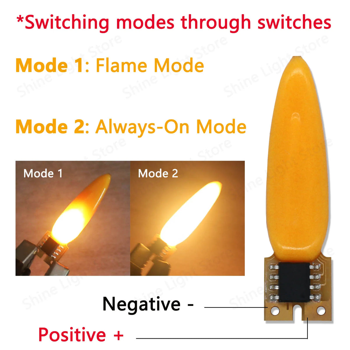 lampe led flash orange moderne adhésif 3v 1800k décoration anniversaire camping restaurant