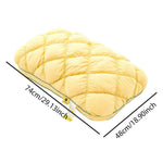 coussins jaune gris blanc coton quadrillé support cervical confortable moderne 48x74cmwashablefluffy